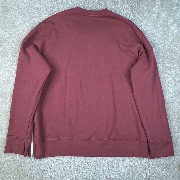 Anthropologie Sundry Varsity Grateful Sweatshirt Mauve Pink - Picture 4 of 11